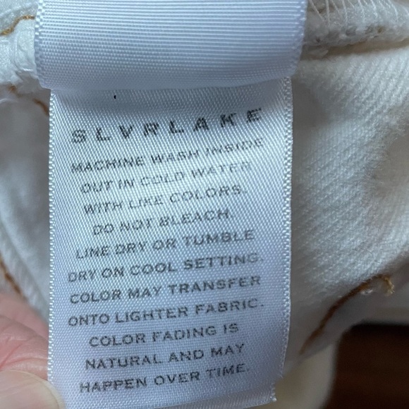 SLVRLAKE Dakota Ivory Destructed Straight Leg Jeans size 29 - Picture 10 of 16